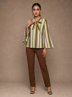 Load image into Gallery viewer, Stripe Tie: Poly Cotton Hip Top 92111