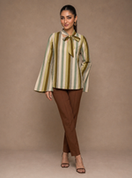Load image into Gallery viewer, Stripe Tie: Poly Cotton Hip Top 92111