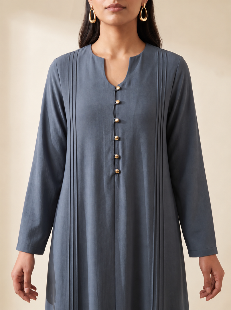 Long Sleeve Caftan Maxi Dress 82753