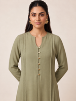 Load image into Gallery viewer, Basil Green Caftan Dress 82751