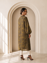 Load image into Gallery viewer, Abstract Leaves Print Midi Top 94531