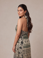 Load image into Gallery viewer, Printed Cotton Halter Midi Dress 87671
