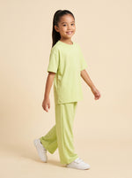 Load image into Gallery viewer, Rib Relaxed Ankle Light Green Pant 87971
