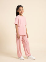 Load image into Gallery viewer, Rib Round Neck Light Pink T-Shirt 87962