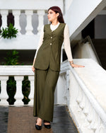 Load image into Gallery viewer, Twill Waistcoat, Pant, and Ribbed Inner Top Set 63551