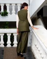 Load image into Gallery viewer, Twill Waistcoat, Pant, and Ribbed Inner Top Set 63551