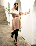 Load image into Gallery viewer, Gleaming Satin Top with a Twist 62523