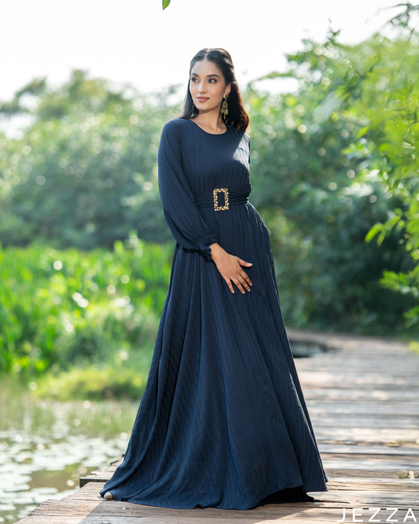 Midnight Grace: Crepe Satin Y/A Dress 79442
