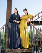 Load image into Gallery viewer, Fresh Radiance: Pear Crepe Satin Y/A Dress 79441