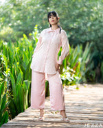 Load image into Gallery viewer, Delicate Glow: Ballet Pink Stone-Embellished Satin Set 79471/79481
