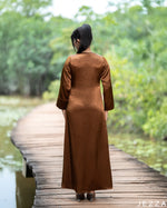 Load image into Gallery viewer, Golden Dusk: Satin Dress &amp; Cardigan Set 81011/7949