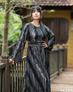 Load image into Gallery viewer, Silver Shadow: Floral Lace Maxi Dress 82733