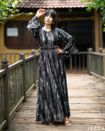 Load image into Gallery viewer, Silver Shadow: Floral Lace Maxi Dress 82733