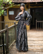 Load image into Gallery viewer, Silver Shadow: Floral Lace Maxi Dress 82733