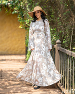 Load image into Gallery viewer, Soft Petal: Latte &amp; White Lace Gown 82732