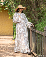 Load image into Gallery viewer, Soft Petal: Latte &amp; White Lace Gown 82732