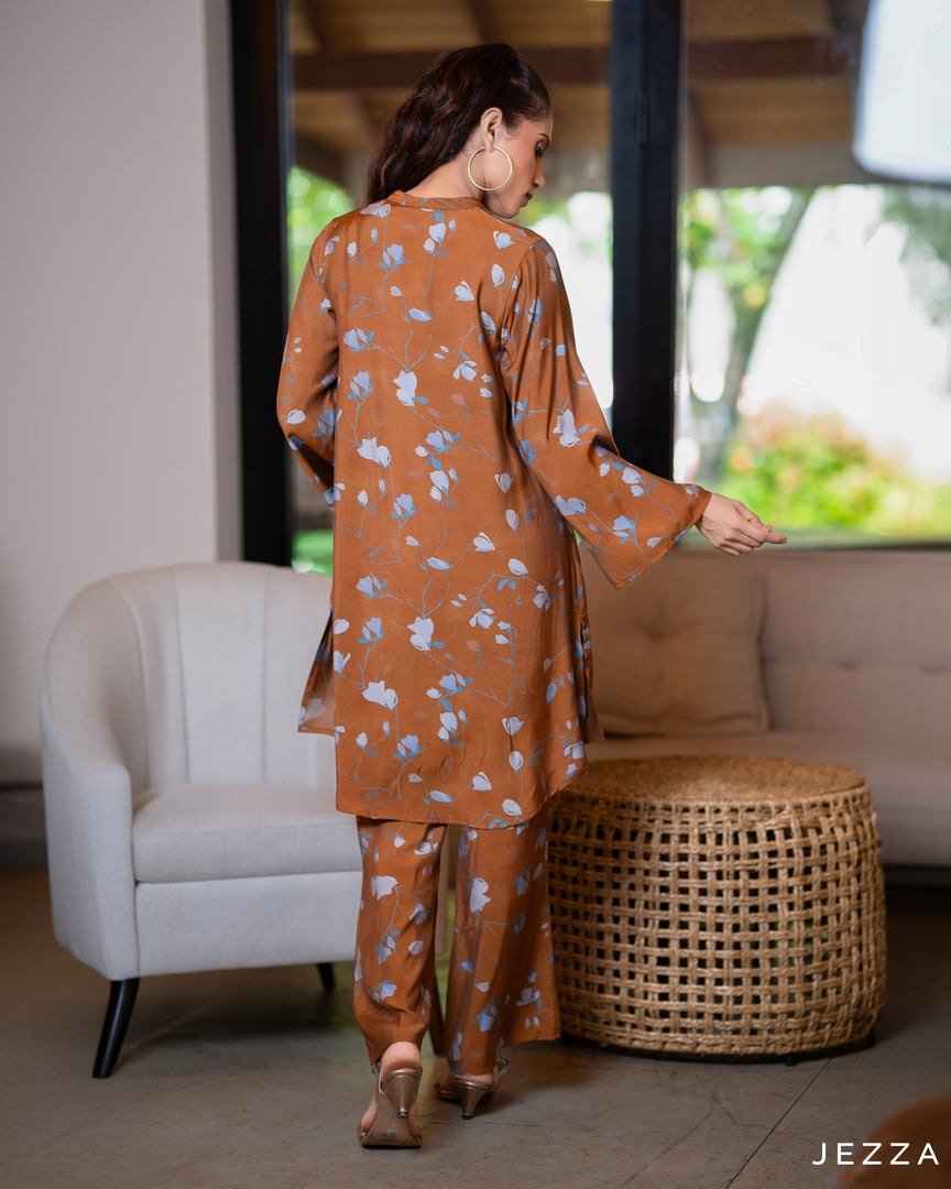 Printed Polyester Top & Pant Set 57242/57272
