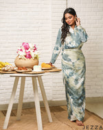 Load image into Gallery viewer, Ink Motion: Printed Shirt Skirt Set 86752/86422