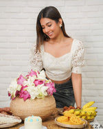 Load image into Gallery viewer, Pure Bloom: Square Neck Crop Top 87281