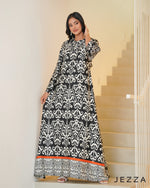 Load image into Gallery viewer, Printed Satin A-Line Dress 70631