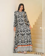 Load image into Gallery viewer, Printed Satin A-Line Dress 70631