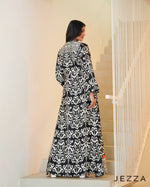Load image into Gallery viewer, Printed Satin A-Line Dress 70631