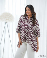 Load image into Gallery viewer, High-Low Hem Satin Top 67902