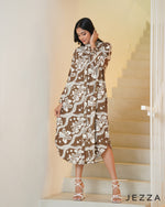 Load image into Gallery viewer, Poly-Cotton Midi Dress-Top 68371