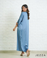 Load image into Gallery viewer, Satin and Brocade Kaftan Dress 64141