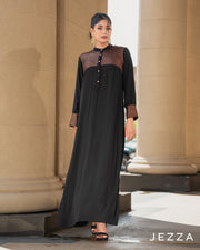 A-Line Dress with Pleated Back Panel 63431