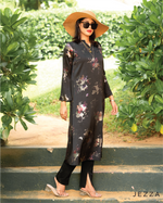 Load image into Gallery viewer, Matte Satin Long-Sleeve Midi Top 61981
