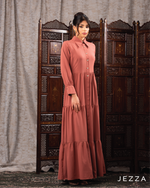 Load image into Gallery viewer, Long-Sleeve Tiered Skirt Dress 61881