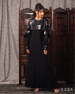 Load image into Gallery viewer, Printed Peplum &amp; Piped Sleeve Dress 62891