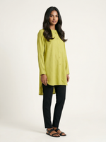 Load image into Gallery viewer, Pear Glow: Pintuk Mandarin Collar Top 75941