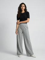Load image into Gallery viewer, Grey Ease: Relaxed Knit Ankle Pants 82413