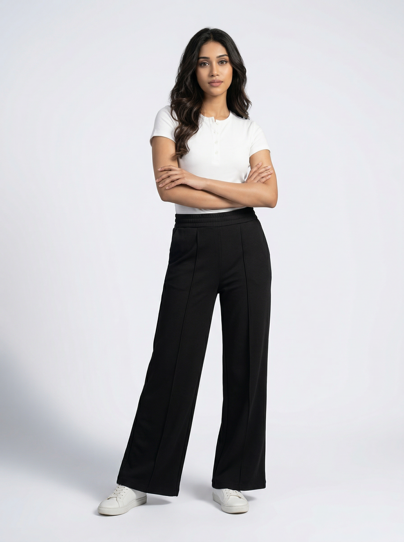 Black Core: Relaxed Knit Ankle Pants 82412