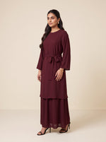 Load image into Gallery viewer, Maroon Classic Long Dress 93341