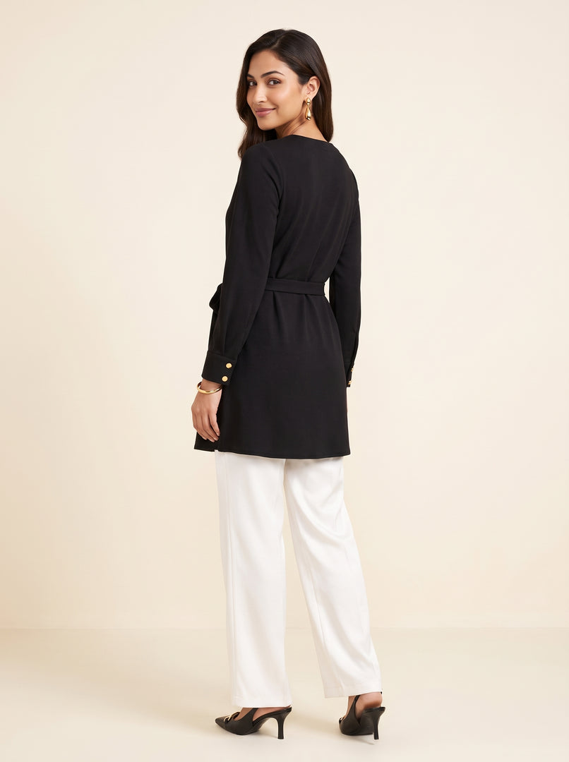 Textured Round Neck Top 90481