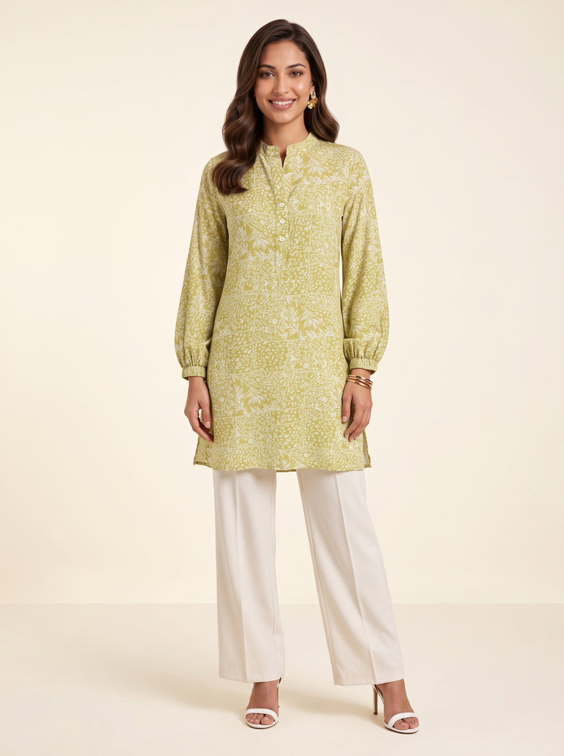 Botanical Floral Patchwork Above Knee Top 87191