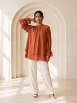 Load image into Gallery viewer, Orange High Neck Top 90151