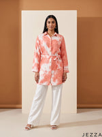 Load image into Gallery viewer, Indigo Ripple: Tie-Dye Poly Cotton Above Knee Top 79642