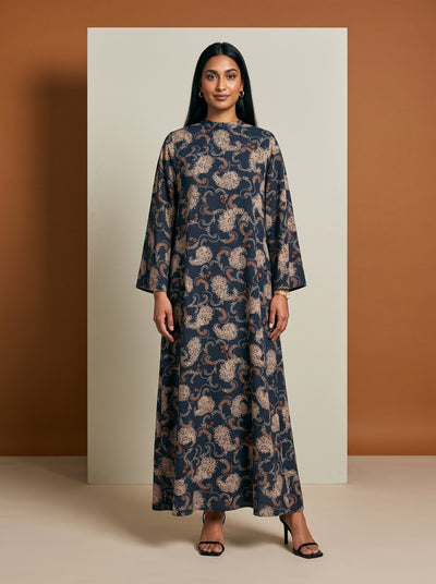 Leaflet Grace: Chiffon A-Line Dress 91871