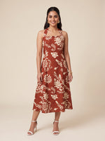 Load image into Gallery viewer, Cotton Printed Halter Midi Dress 93471