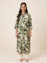 Load image into Gallery viewer, Abstract Collared Midi Top 92761