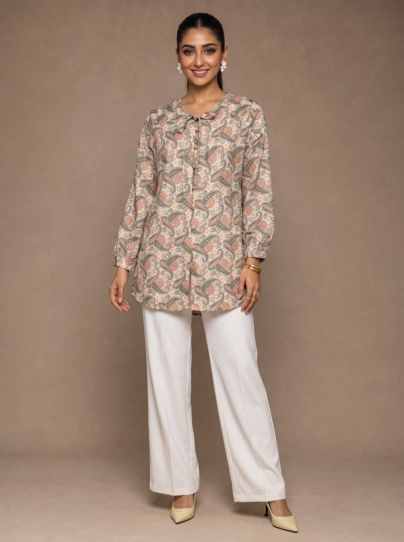 Paisley Classic: Cotton Below Hip Top 90211