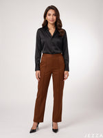 Load image into Gallery viewer, Cocoa Tailored: Twill Cotton Pants 84962