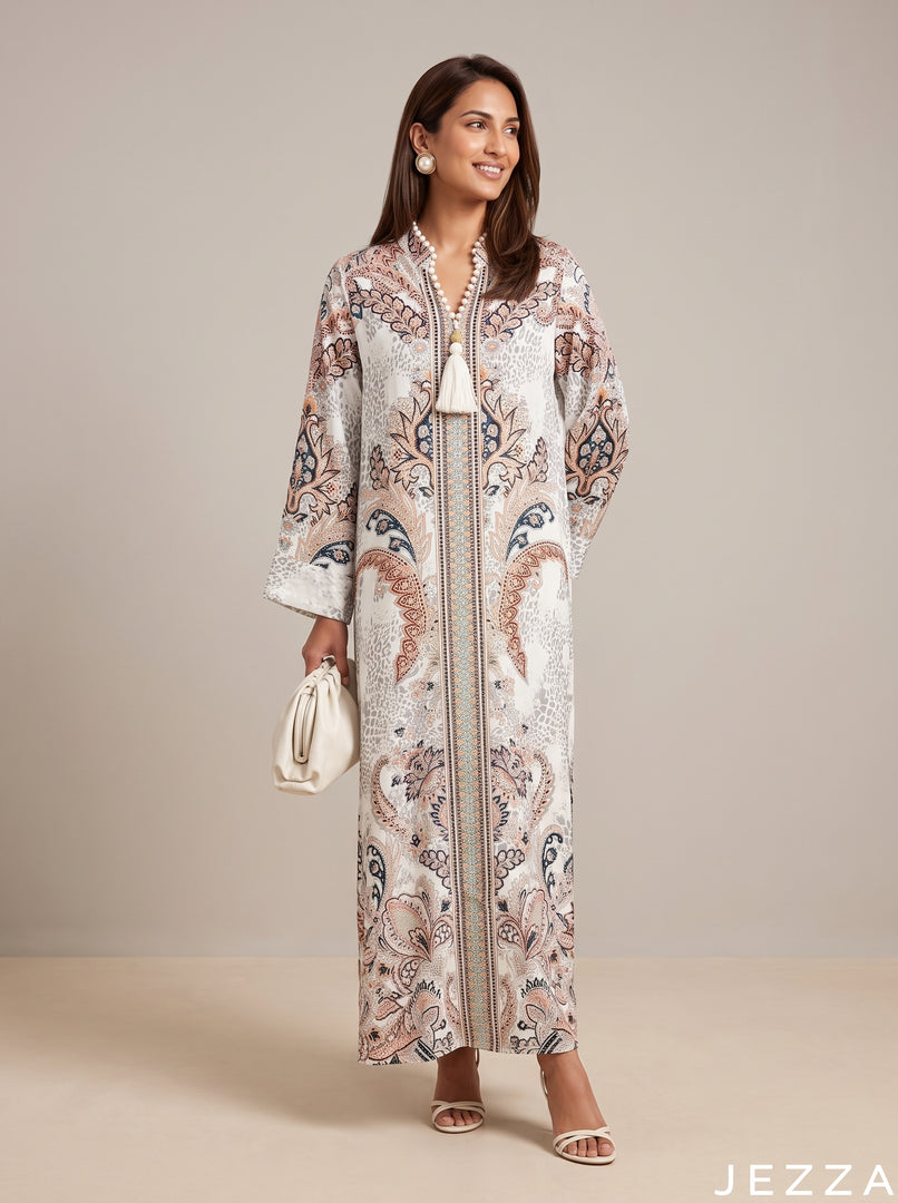 Nomad Luxe: Paisley & Animal Print Kaftan 93311