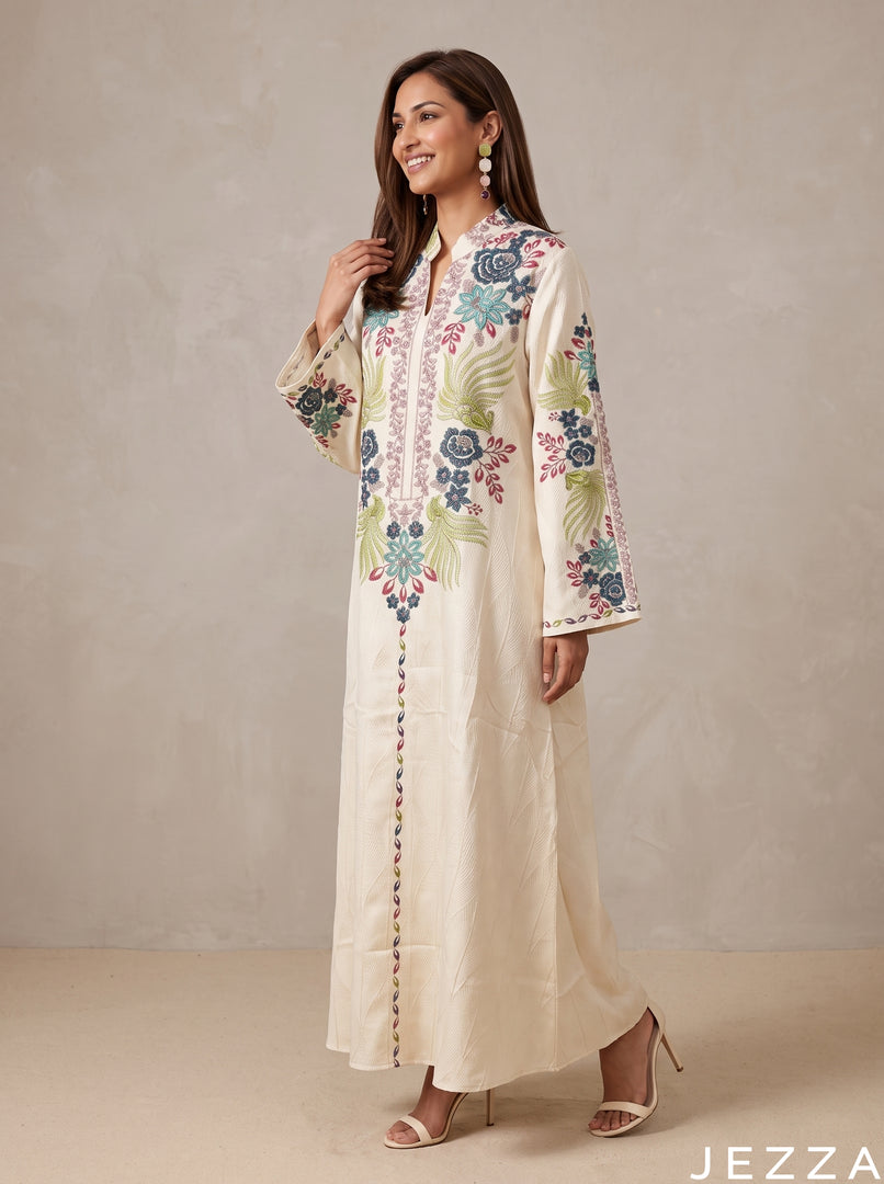 Heritage Bloom: Embroidered Kaftan 93251