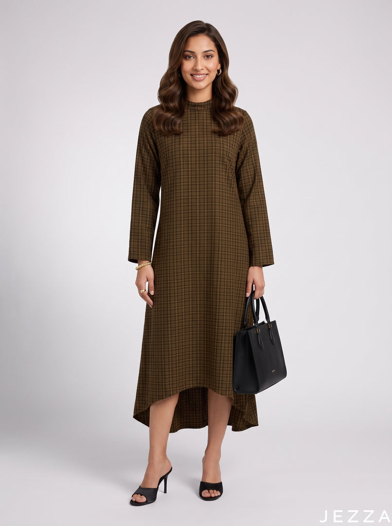 Highland Check: Plaid Midi Top 86462