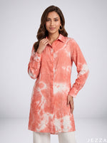 Load image into Gallery viewer, Canvas Splash: Tie-Dye Poly Cotton Knee Top 91642